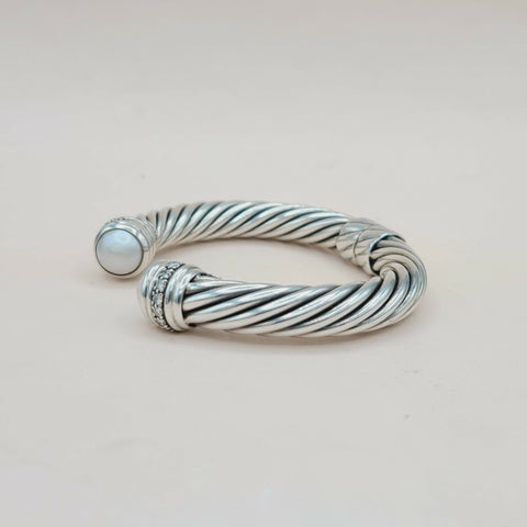  David Yurman Bracelet 10mm Pearl & Diamonds