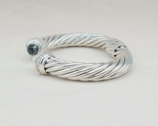  David Yurman Bracelet 10mm – Prasiolite & Diamonds