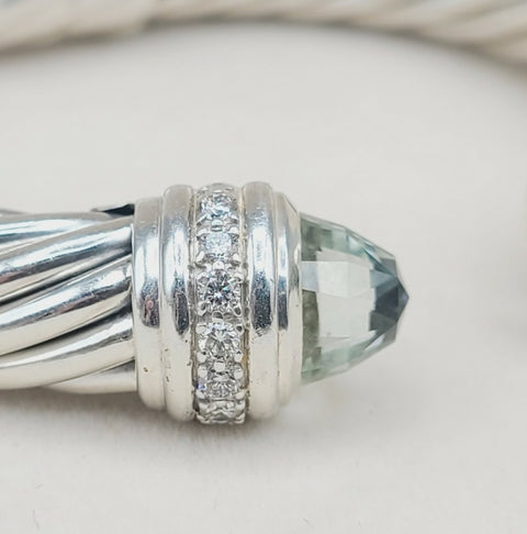  David Yurman Bracelet 10mm – Prasiolite & Diamonds