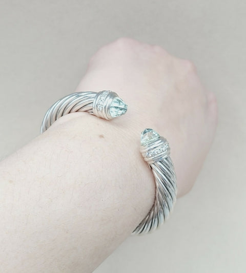  David Yurman Bracelet 10mm – Prasiolite & Diamonds
