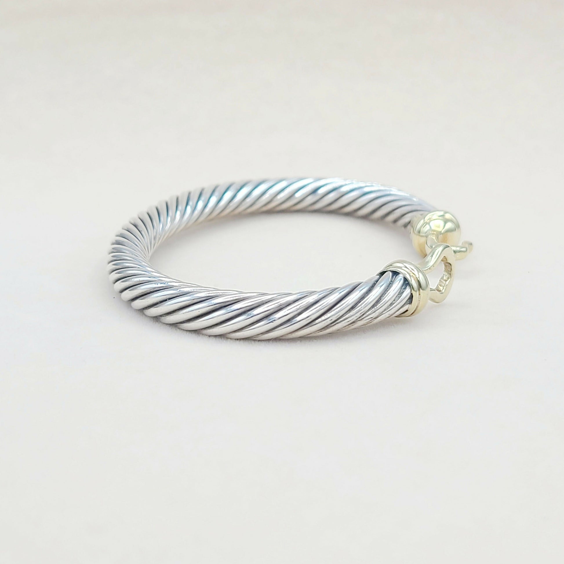David Yurman 7mm Buckle Bracelet with 14K Gold | Certified Pre-Owned    #