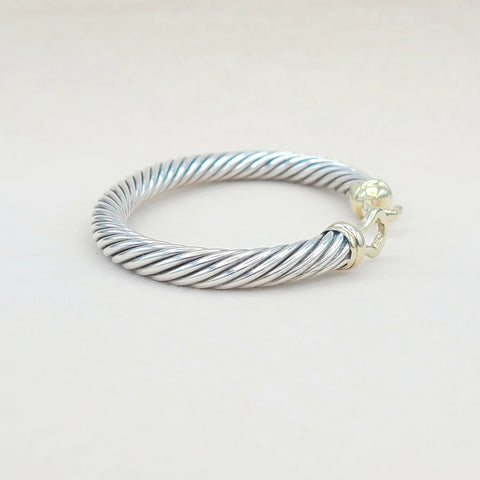  David Yurman Buckle Bracelet 7mm with 14K Gold
