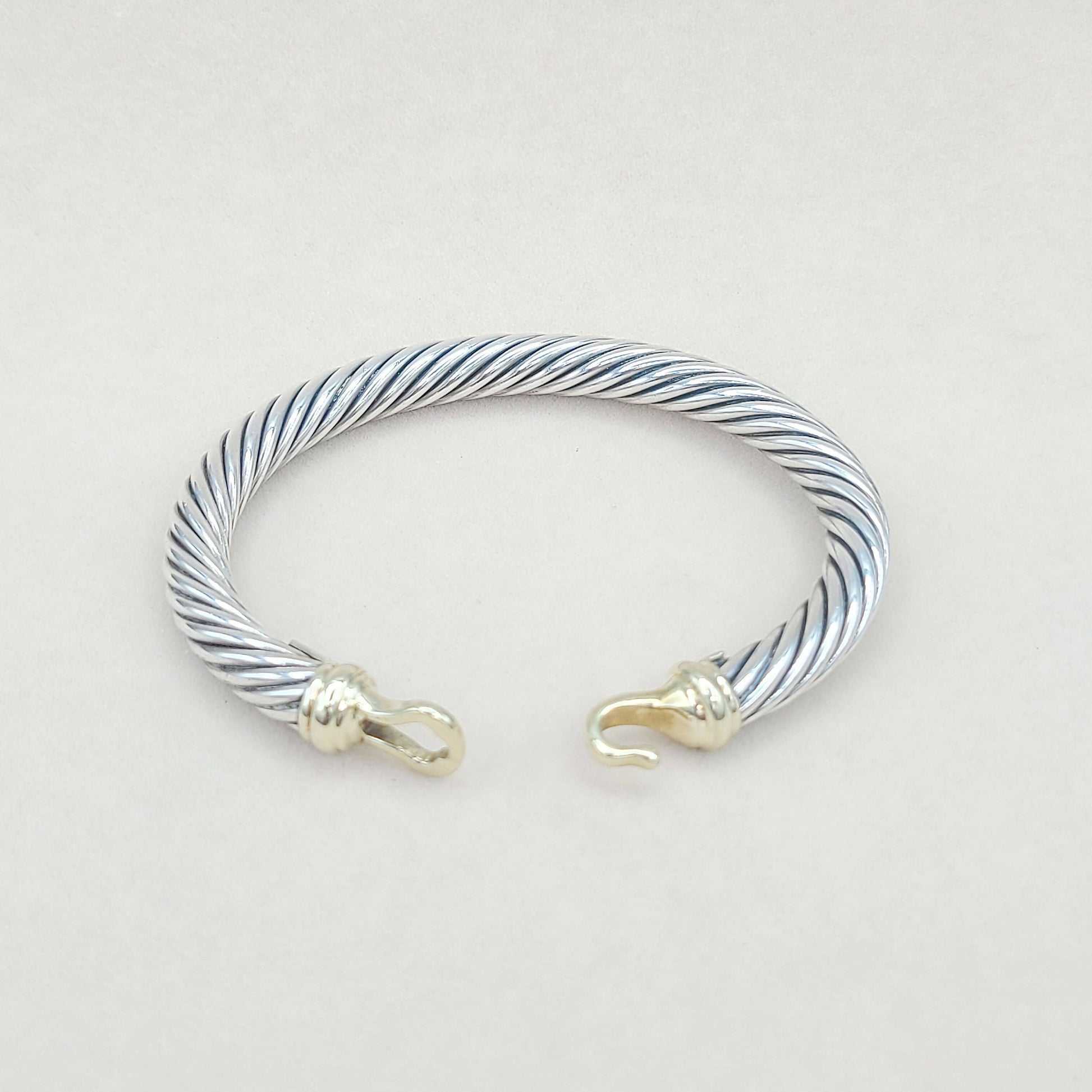 David Yurman 7mm Buckle Bracelet with 14K Gold | Certified Pre-Owned    #
