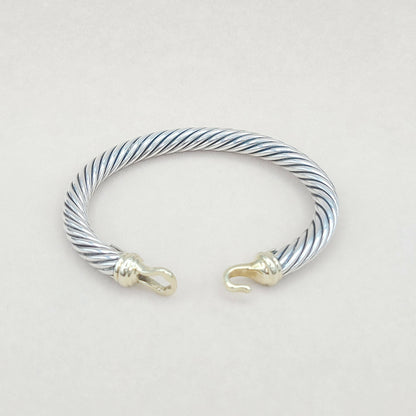 David Yurman 7mm Buckle Bracelet with 14K Gold | Certified Pre-Owned    #