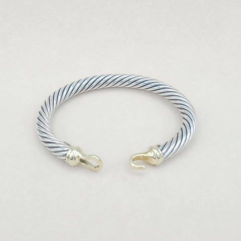  David Yurman Buckle Bracelet 7mm with 14K Gold