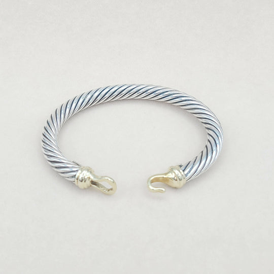  David Yurman Buckle Bracelet 7mm with 14K Gold