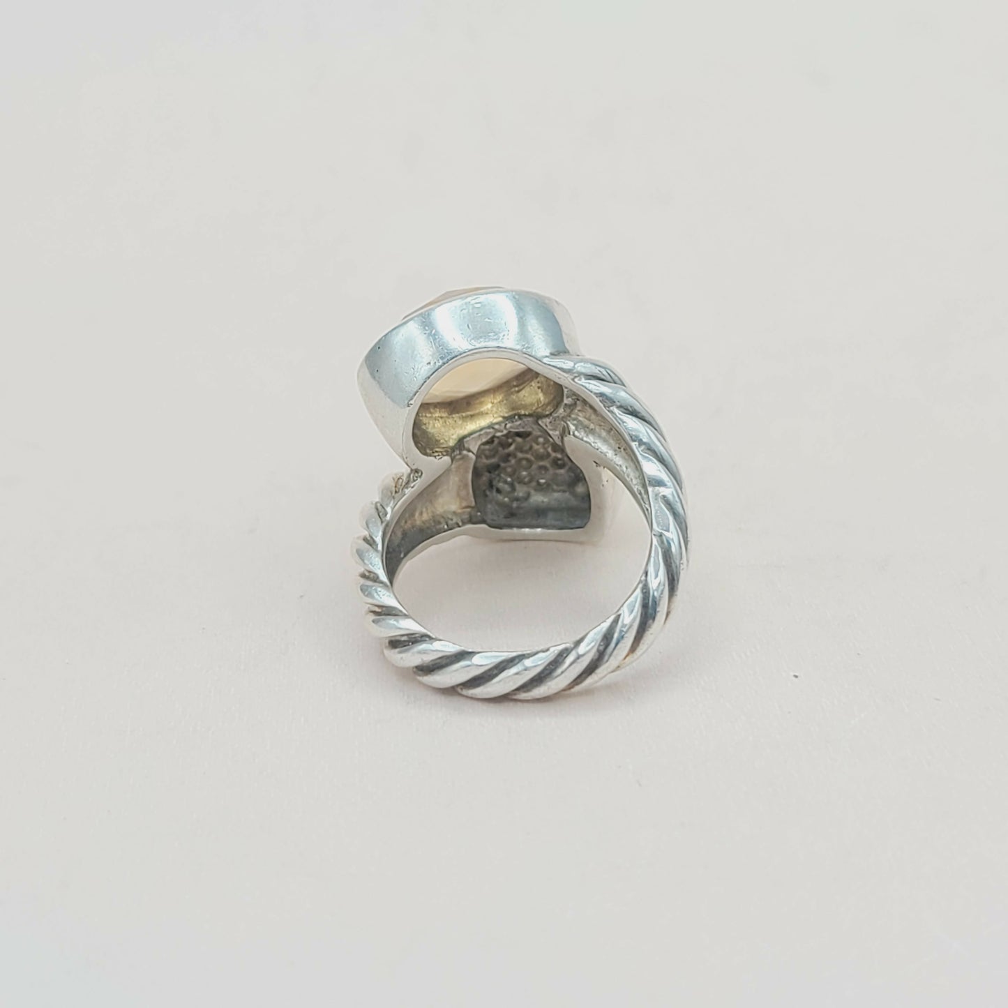 David Yurman Bypass Ring Champagne Citrine & Diamond  AYW Luxury #