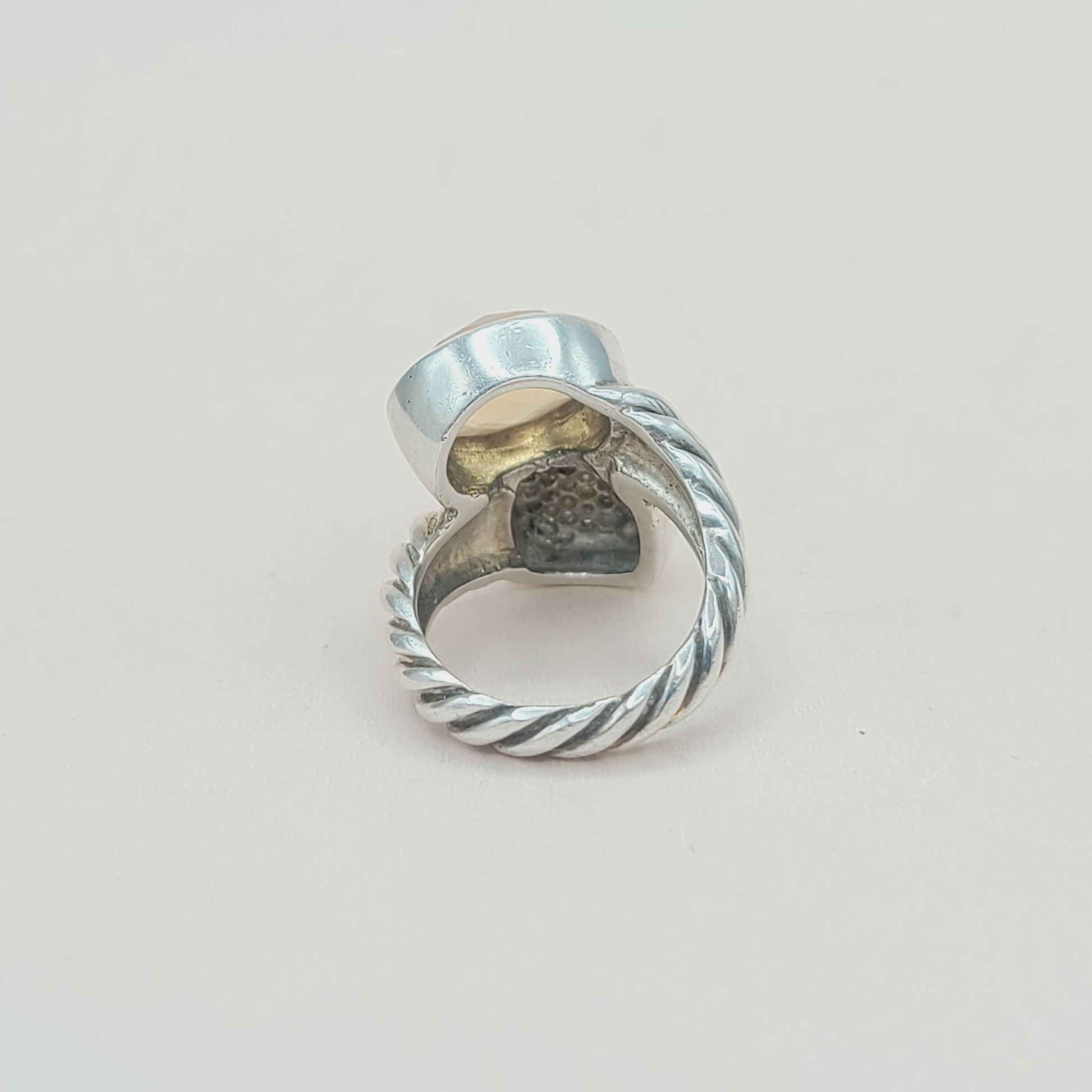 David Yurman Bypass Ring Champagne Citrine & Diamond  AYW Luxury #
