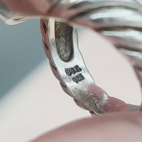  David Yurman Bypass Ring Champagne Citrine & Diamond