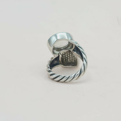 David Yurman Prasiolite Diamond Bypass Ring | Certified Pre-Owned  AYW Luxury #