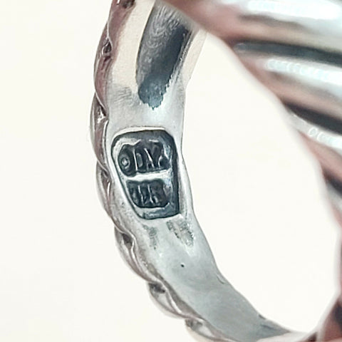  David Yurman Bypass Ring Prasiolite & Diamond