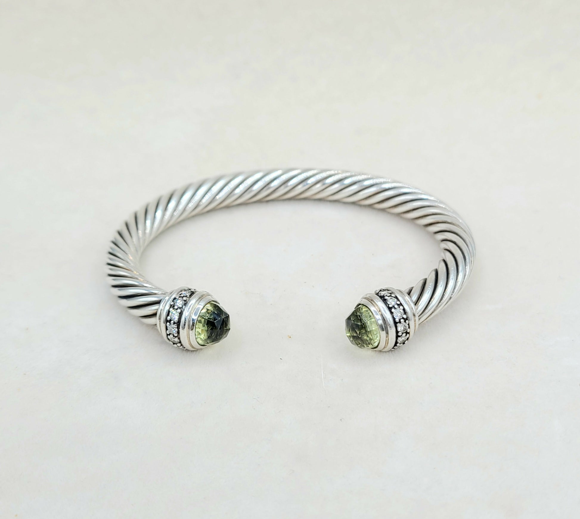 David Yurman 7mm Lemon Citrine Diamond Bracelet | Certified Pre-Owned  AYW Luxury #
