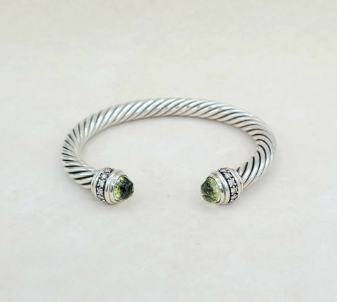  David Yurman Cable Classics Bracelet 7mm Lemon Citrine & Diamonds