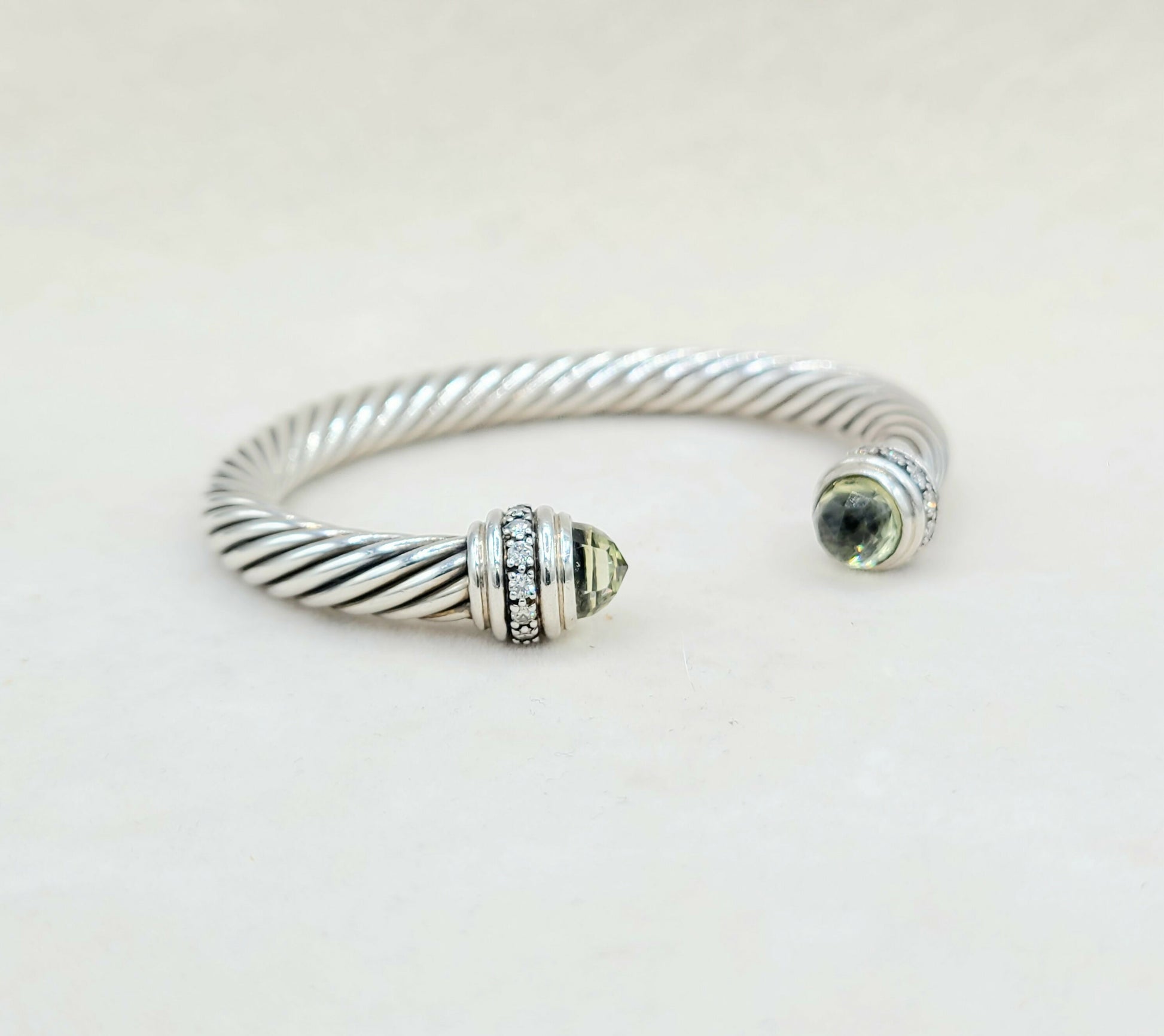 David Yurman 7mm Lemon Citrine Diamond Bracelet | Certified Pre-Owned  AYW Luxury #
