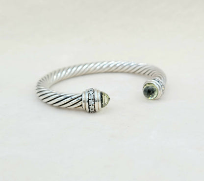 David Yurman 7mm Lemon Citrine Diamond Bracelet | Certified Pre-Owned  AYW Luxury #