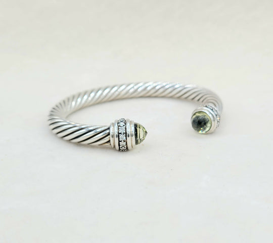  David Yurman Cable Classics Bracelet 7mm Lemon Citrine & Diamonds