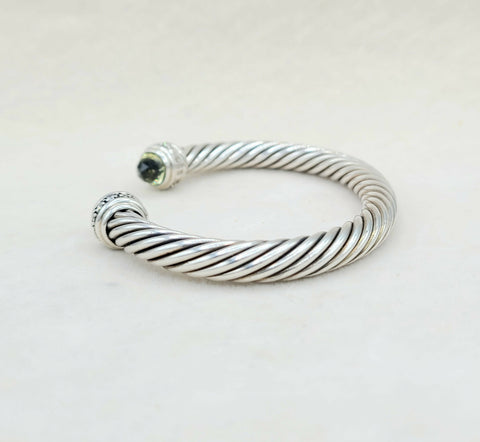  David Yurman Cable Classics Bracelet 7mm Lemon Citrine & Diamonds