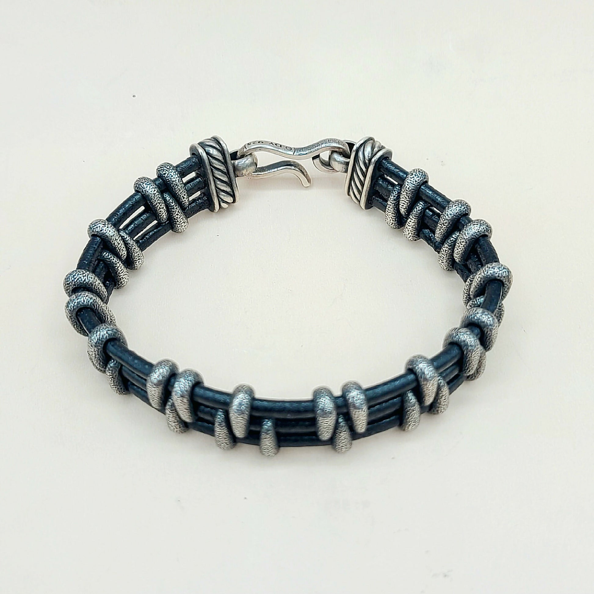 David Yurman Cable Station Strippled Bracelet, 14mm