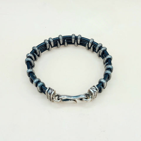  David Yurman Cable Station Bracelet 14mm Strippled Design