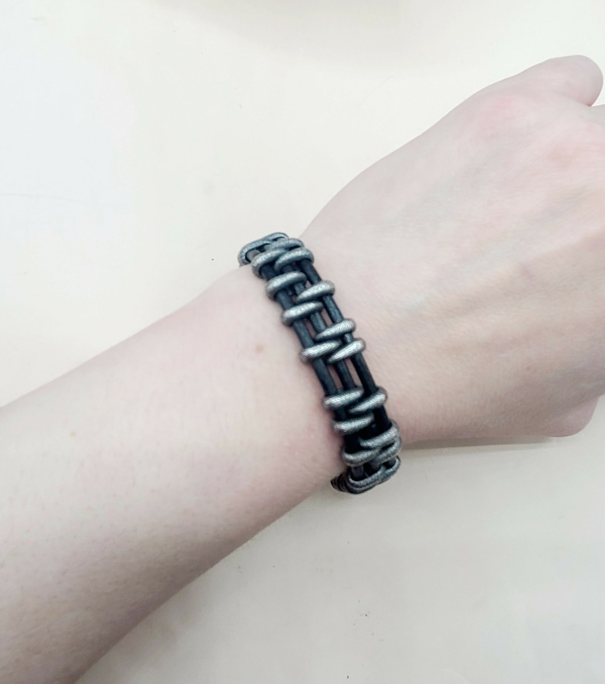 David Yurman Cable Station Strippled Bracelet, 14mm