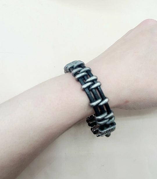  David Yurman Cable Station Bracelet 14mm Strippled Design
