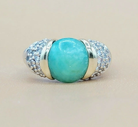  David Yurman Capri Ring – 10mm Peruvian Opal