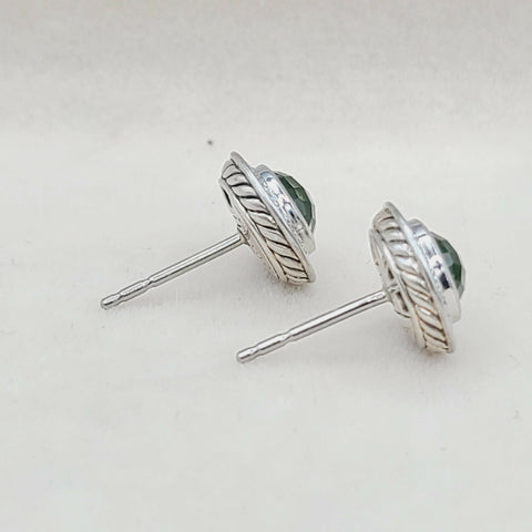  David Yurman Cerise Earrings Peridot & Diamonds