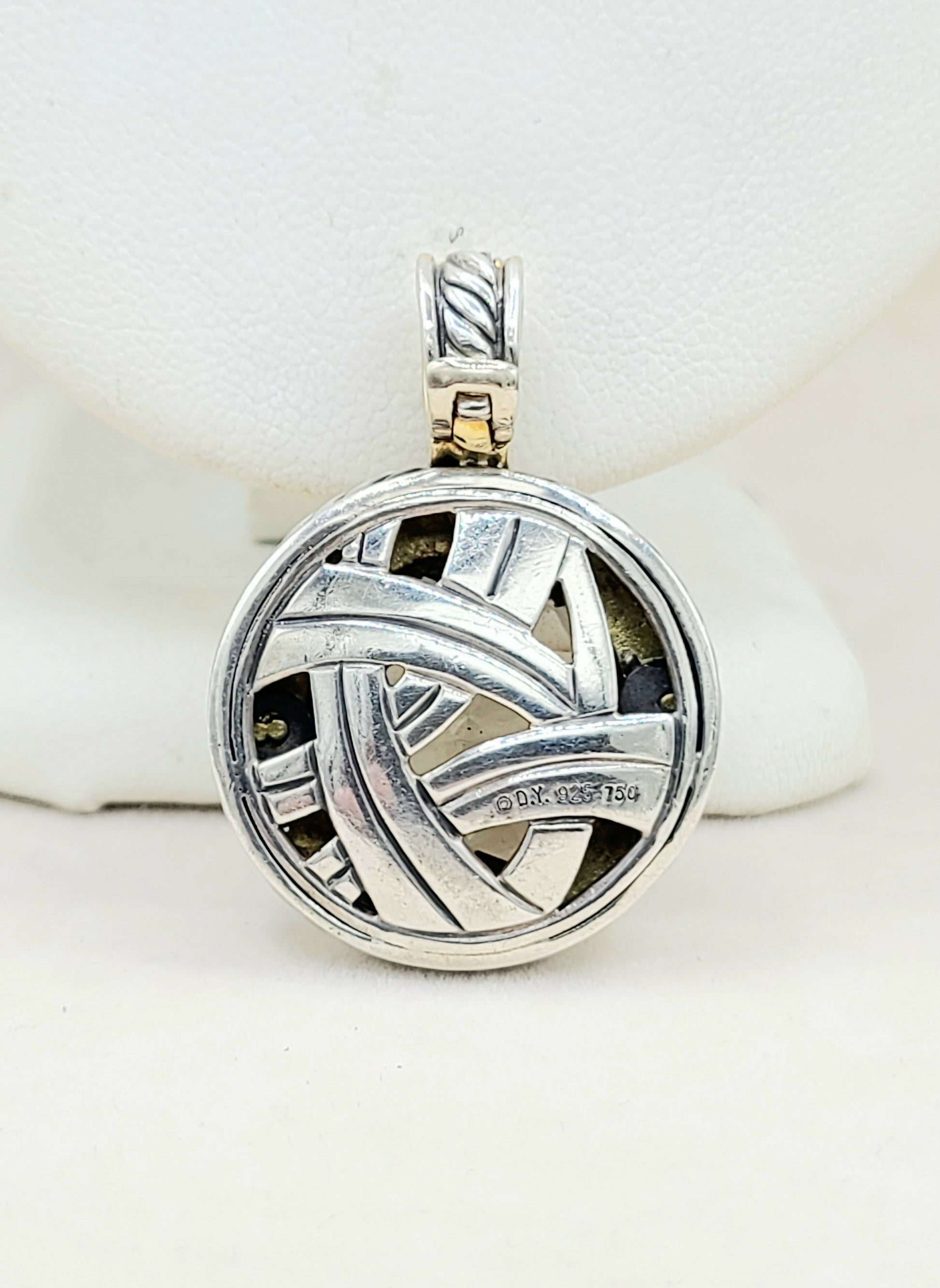 David Yurman Cerise Pendant Enhancer With Smoky Quartz Diamonds And    #