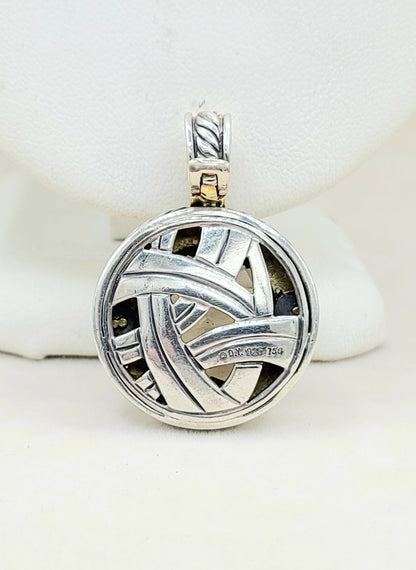 David Yurman Cerise Pendant Enhancer With Smoky Quartz Diamonds And    #