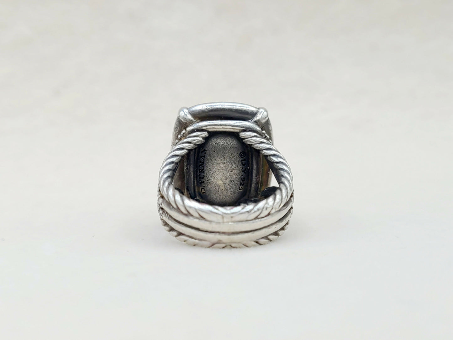    David Yurman Chatelaine Elongated Ring Amethyst & Diamonds