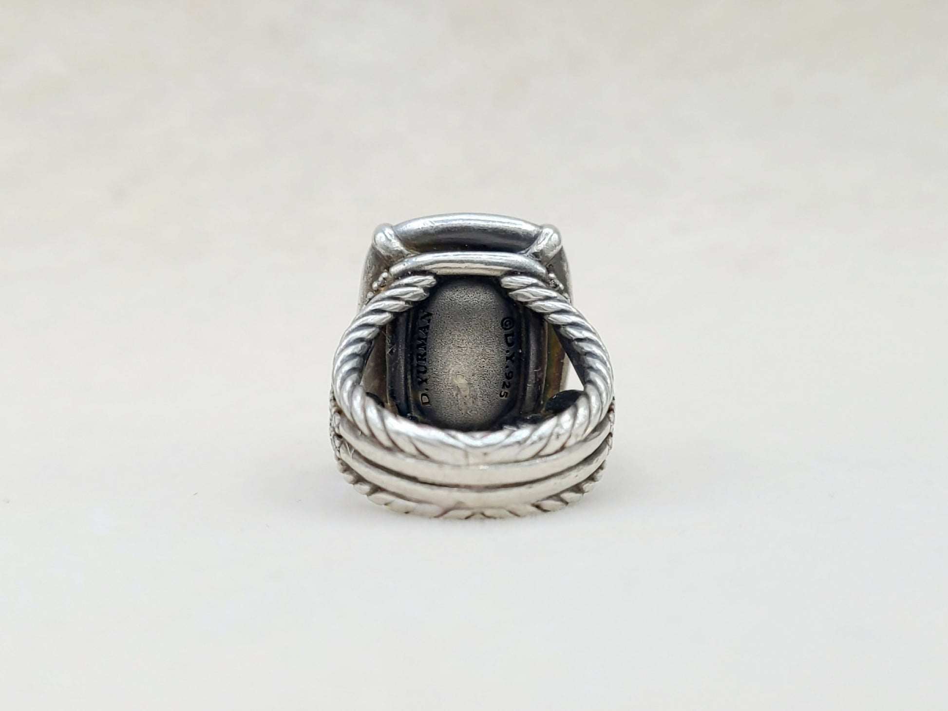    David Yurman Chatelaine Elongated Ring Amethyst & Diamonds