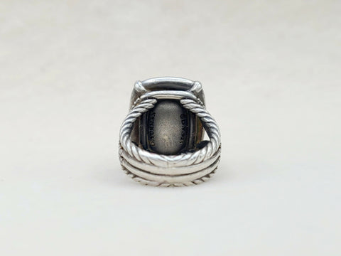  David Yurman Chatelaine Elongated Ring Amethyst & Diamonds