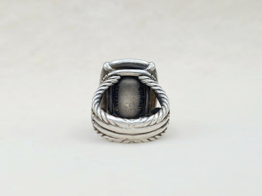  David Yurman Chatelaine Elongated Ring Amethyst & Diamonds