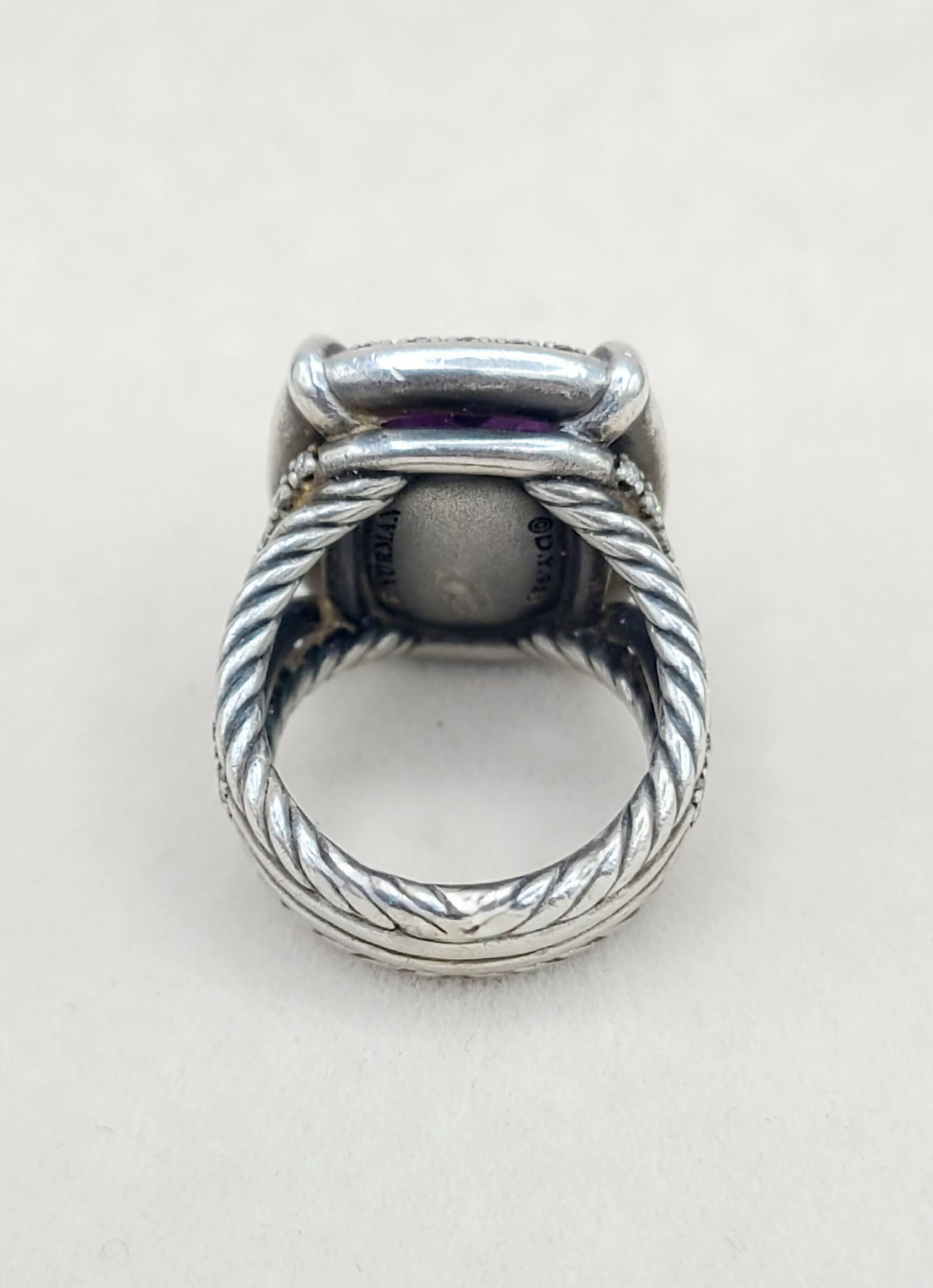    David Yurman Chatelaine Elongated Ring Amethyst & Diamonds