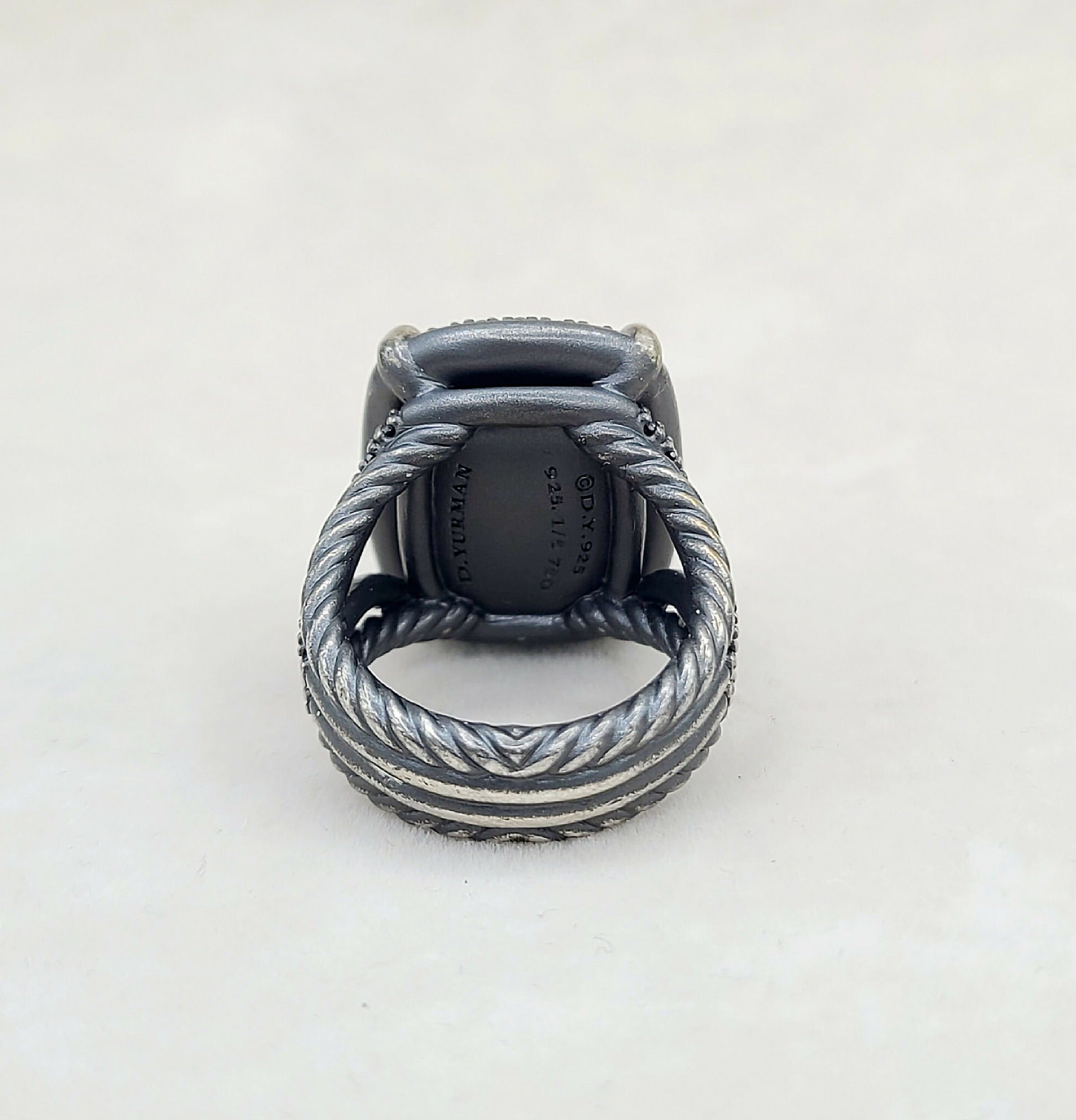 David Yurman Chatelaine Gold Dome Black Diamond Ring Certified   AYW Luxury #
