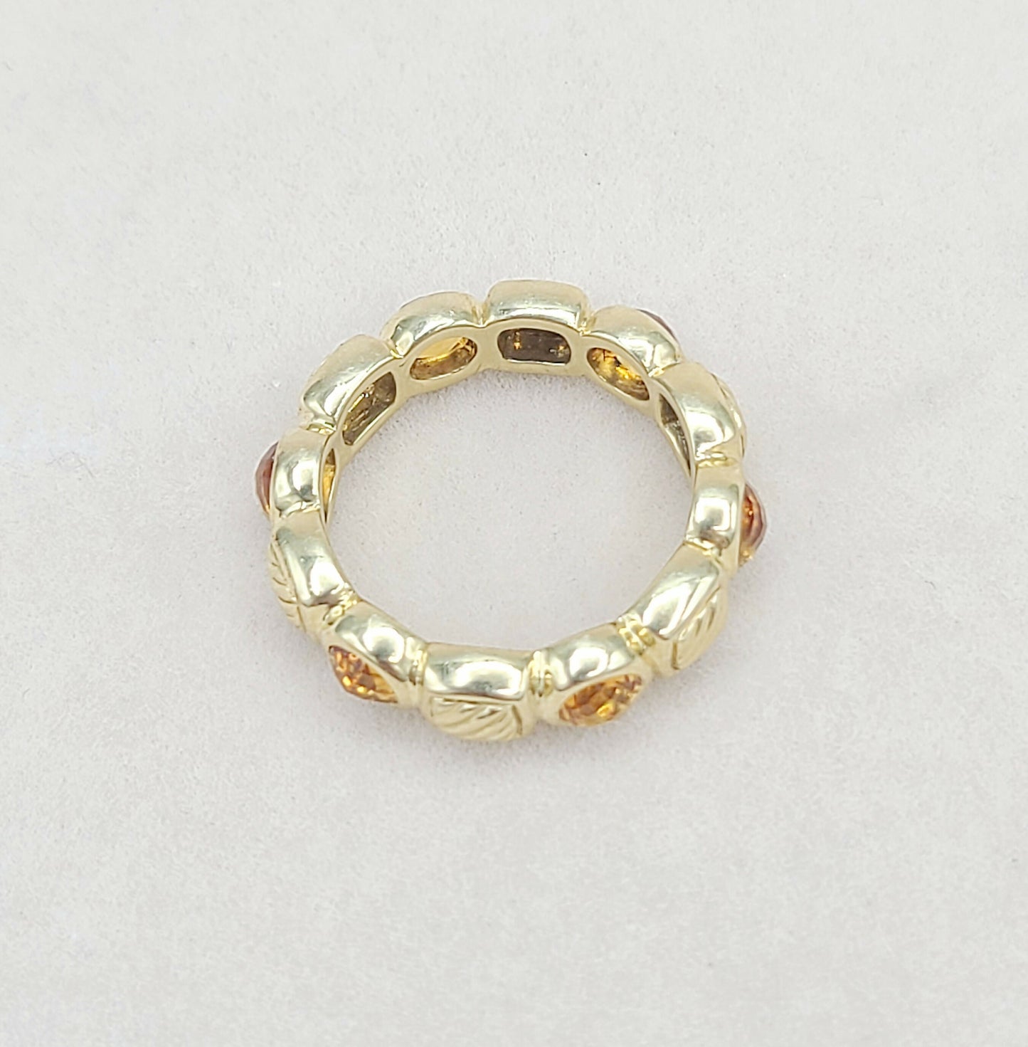 David Yurman Chiclet Citrine Gold Band Ring | Certified Pre-Owned  AYW Luxury #