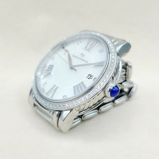  David Yurman Classic Quartz Watch 38mm Diamond Bezel