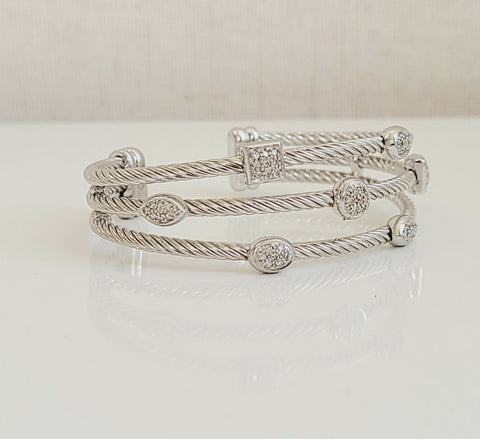  David Yurman Confetti Diamond Bracelet Three Row