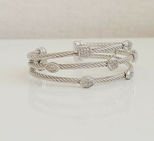  David Yurman Confetti Diamond Bracelet Three Row