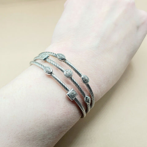  David Yurman Confetti Diamond Bracelet Three Row