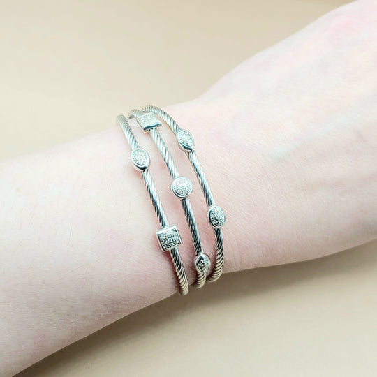  David Yurman Confetti Diamond Bracelet Three Row