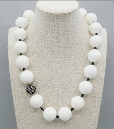 David Yurman Couture Necklace – White Agate & Black Diamonds