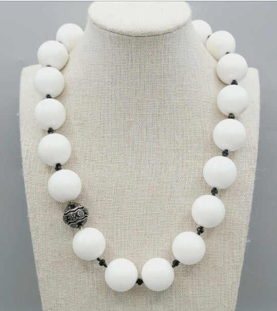  David Yurman Couture Necklace – White Agate & Black Diamonds