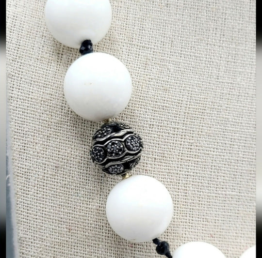  David Yurman Couture Necklace – White Agate & Black Diamonds