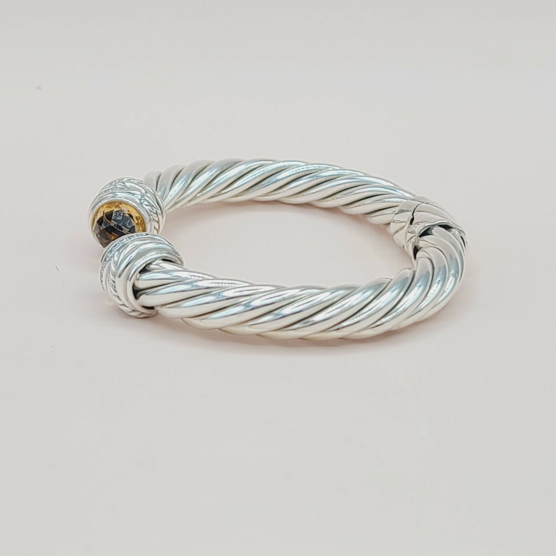 David Yurman Crossover Bracelet 8.5mm Citrine & Diamonds  AYW Luxury #