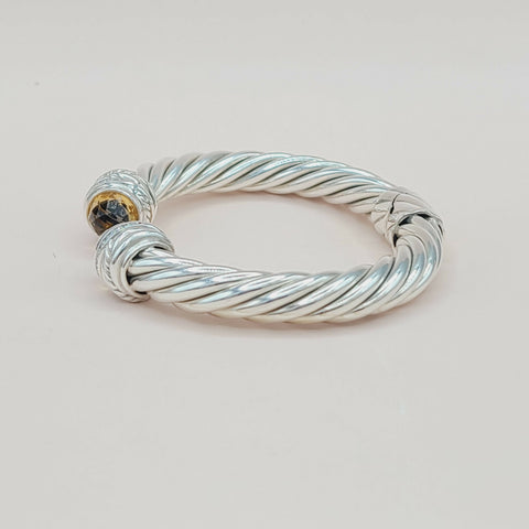  David Yurman Crossover Bracelet 8.5mm Citrine & Diamonds