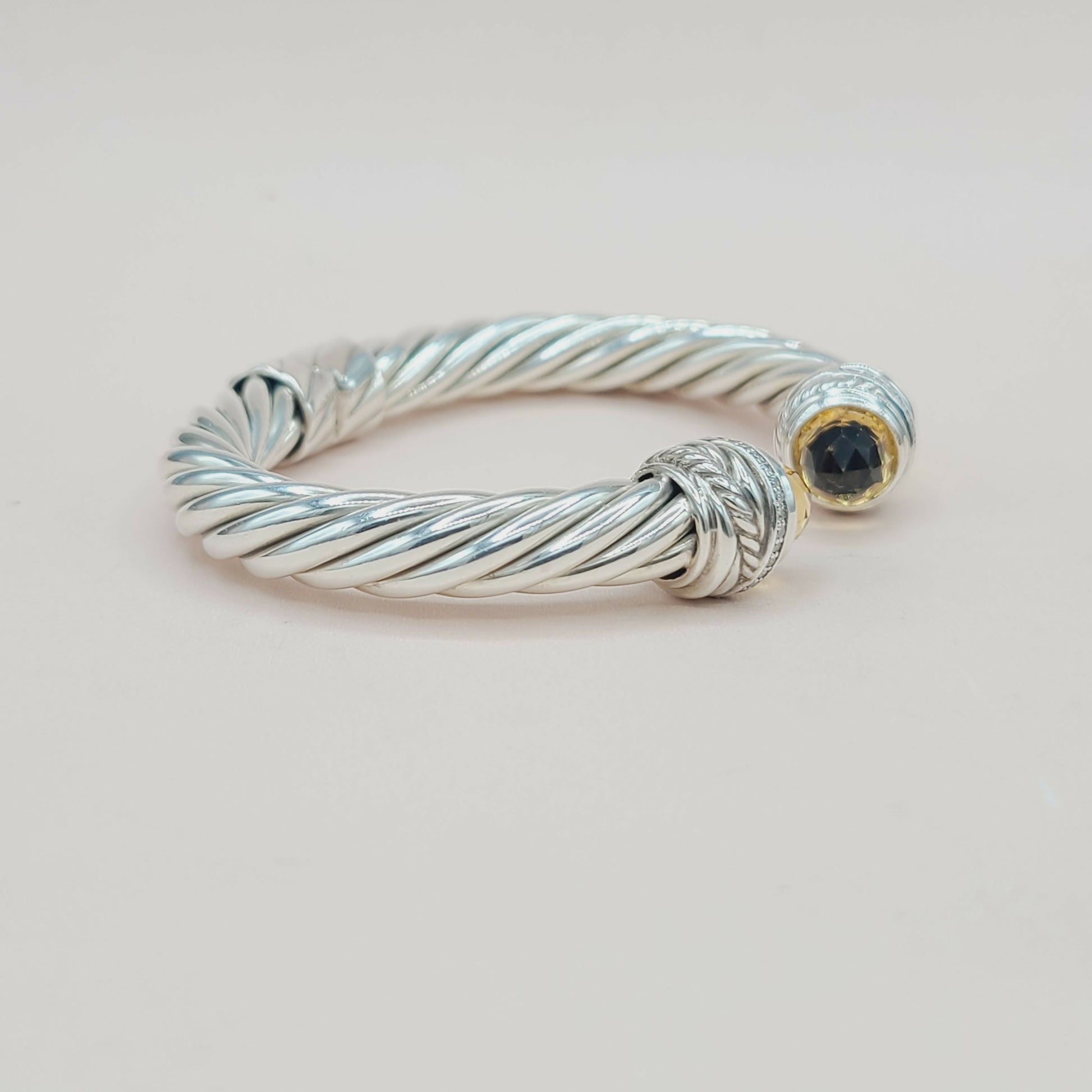 David Yurman Crossover Bracelet 8.5mm Citrine & Diamonds  AYW Luxury #