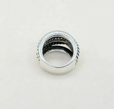  David Yurman Crossover Ring Wide with Gold