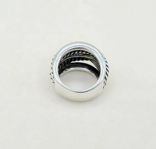  David Yurman Crossover Ring Wide with Gold