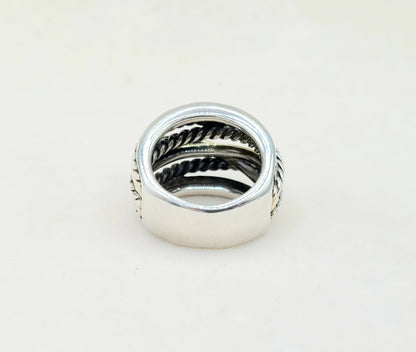 David Yurman Wide Crossover Gold Ring | Certified Pre-Owned  AYW Luxury #